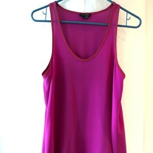 Theory silk hot pink sleeveless top